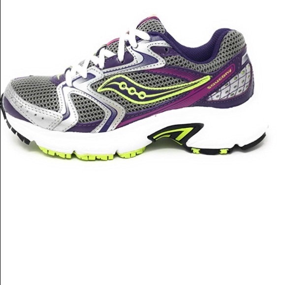 Saucony Omni 12 10206-2 Women/'s Gray Citron Running Shoes Bright Purple